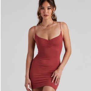 New Windsor ribbed mini dress~